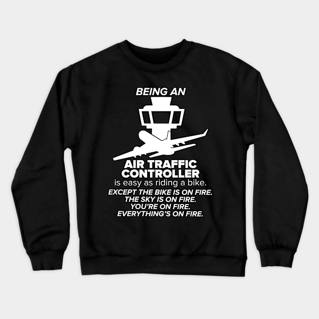 Air Traffic Controller Airplane ATC Control Crewneck Sweatshirt by ChrisselDesigns